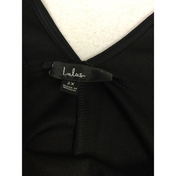 LULU'S 2x Plus Wait For Me Black Long Sleeve Mermaid Formal Maxi Dress NEW B22 - Picture 8 of 8